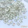 8*10mm Largo Recto Joyería para Uñas Diamante de Punta Inferior Forma Especial Popular en Xiaohongshu Material de Uña Portátil Diamante para Uñas al por Mayor