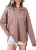Sudadera con cuello de solapa transfronteriza europea y americana 2026 Otoño e Invierno Unisex Moda Estilo Callejero Holgada con Cremallera y Cuello de Solapa Larga