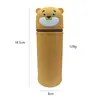 Comercio Electrónico Transfronterizo Panda Bolsa de Lápices de Silicona Puntada Creativa Telescópica Portalápices Estudiante de Primaria Bolsa de Lápices Fabricante de Origen