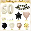 Globo Digital de Película de Aluminio Color Caramelo Crema de 32 pulgadas Set Decoración Escena Ceremonia de Adultos Fiesta de Primer Cumpleaños