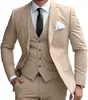 Amazon Comercio Exterior Traje de Tres Piezas para Hombre Transfronterizo Traje de Negocios Ajustado Atuendo Elegante para Banquetes