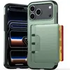 Adecuado para funda de teléfono iPhone 18 Pro Max, cubierta trasera con ranura para tarjeta Apple 17/16/15, funda protectora de cuero con borde suave de TPU