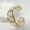Pulseira Transfronteiriça, Pulseira Geométrica Personalizada Vazada, Pulseira da Moda e Simples com Estilo Chic Impresso Tridimensional Atacado