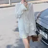 Conjunto Versátil e Elegante Estilo Old Money Camisa de Manga Longa para Mulheres Verão 2026 Shorts Casuais e Top Conjunto de Duas Peças Tendência