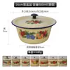 Bacia para Bolo Bacia de Esmalte Caixa Bacia para Bolo de Cavalo Bacia de Porcelana para Banha Antiga Bacia de Esmalte para Sopa Bacia de Porcelana Antiga Bacia Nostálgica para Cobertura de Bolo