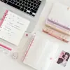 Estilo Coreano Viento Ins A6 Cuadrado PVC Transparente Diario de Hojas Sueltas 3 Pulgadas Libro Guka de Persecución de Estrellas 6 Agujeros Álbum de Almacenamiento de Color Caramelo