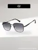 Nuevas gafas de sol cuadradas con marco metálico, logo de letras transfronterizo, estilo de negocios clásico, para conducir, pescar y actividades al aire libre