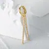 Prata Esterlina S925 Corrente de Malha de Diamante de Linha Única Brinco de Diamante Fivela de Orelha Brincos Venda Quente AliExpress Brincos Elegantes de Luxo Leve para Mulheres