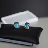 Pendientes Cuadrados Coloridos con Esmalte Retro de Estilo Único, Pendientes Versátiles Creativos de Moda, Pendientes Ligeros de Lujo de Gama Alta para Mujeres