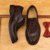 [Feito Sob Medida com Entrega em 5 Dias] Sola de Couro Genuíno Sapatos de Couro Artesanais Goodyear Masculinos Negócios Formais Primavera Sapatos Britânicos