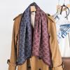 Cachecol de Lã de Seda de Alta Qualidade para Mulheres Inverno Nova Moda Xadrez Pied-de-Poule Dupla Camada Lã de Seda Versátil Quente Cachecol de Seda
