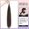 Coque de Cabelo Auto-Enrolável com Coque de Cabelo Falso Natural Fofo e Elástico de Cabelo