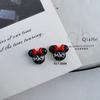 Joyería para arte de uñas hielo a través de caballo de dibujos animados Mickey Mouse linda Minnie moño letra resina crema decoración de uñas pegatinas