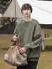 Sudadera con cuello redondo de peso pesado de 400 g con bordado de letras estilo americano para hombre, nuevo modelo de primavera con diseño de manga desmontable, chaqueta para pareja Q