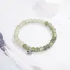 Pulsera Degradada de Jade Verde Hetian y Jade Blanco, Pulsera Verde Lago para Mujer, Diseño de Nicho, Nuevo Producto Vintage Otoño/Invierno 2022