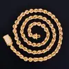 Colar Europeu e Americano Personalizado Transfronteiriço Fivela Flip de 8mm Corrente em Forma de 0 Colar Hip-Hop com Zircônia Joias de Alta Qualidade para Homens Personalização
