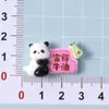 Panda Desenho Animado Tema Frutas Artesanal DIY Cola Creme Decoração de Carro Capa de Celular Caixa de Armazenamento de Presilha Acessório de Resina Adesivos