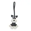 Colgante de Bolso para Cachorro Schnauzer Llavero de Perro de Cuero PU Adorno Regalo Venta al por Mayor Moda Accesorio para Viajero