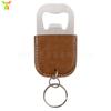 Abridor de Botellas de Acero Inoxidable con Cuero de Punto Mini Portátil Abridor de Botellas de Cerveza y Bebidas Creativo Abridor de Botellas de Acero Inoxidable