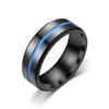Moda europea y americana nuevo anillo de gota de aceite Noble Negro atmósfera biselada anillo de aceite tricolor salida de fábrica