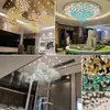 Candelabro de cristal para lobby de hotel, lámpara colgante moderna minimalista de piedra, luz creativa y personalizada para suite de villa, luminarias para proyectos personalizados