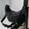 Bolsa transversal, bolsa de lona transfronteiriça, bolsa de ombro simples e versátil para o dia a dia, bolsa de ombro de cor sólida, bolsa de maquiagem de grande capacidade