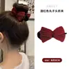 2025 Ano Novo Bola Vermelha com Laço Clip de Pegar Cabelo Feminino Artefato para Rabo de Cavalo Alto Grampo de Cabelo Adorável Acessório de Cabeça