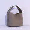 Bolso de Cuero de Vaca de Primera Capa Estilo Cesta Nicho para Mujer, Nuevo Bolso Cruzado de Hombro de Cuero Cosido Hecho a Mano