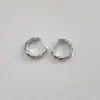 Pendientes de Aro Mobius de Zirconia con Cierre de Plata 925 para Mujer, Pendientes de Aro Versátiles Ins de Lujo Ligero, Diseño de Nicho con Sentido del Estilo