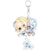 Genshin Impact Juego Anime Llavero Acrílico Raiden Shogun Zhongli Ganyu Klee Scaramouche Merchandising Anime Dibujos Animados