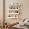 Nuevo estante de pared de madera para dormitorio infantil estantería de almacenamiento de pared dormitorio infantil madera maciza montaje en pared
