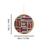 23 Novas Decorações de Natal Amantes de Livros Coração Decorações de Bibliotecário Penduricalhos para Carro Decorações para Casa
