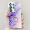 Funda de Teléfono con Hebilla de Anillo de Mármol IMD Electrochapado para Apple 16PROMAX Gradiente de Aroma 15 Agujero Fino 14
