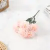 Decoração de mesa estilo rústico: sete maços de cravos, flores de seda, flores artificiais, flores falsas, plantas verdes para decoração de loja e arranjos florais