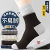 Calcetines de Algodón de Xinjiang Calcetines Deportivos para Estudiantes 7A Antibacterianos Engrosados Anti-Olor Otoño e Invierno Resistentes al Desgaste Absorbentes de Sudor Calcetines de Media Caña
