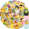 50 pegatinas pequeñas de dibujos animados de patitos amarillos DIY decorativas para cuaderno equipaje pegatinas impermeables DIY al por mayor originales
