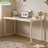 Escritorio de computadora, escritorio simple de doble longitud para dormitorio, con cajones, escritorio de estudio para uso doméstico, adecuado para estudiantes y trabajadores de oficina