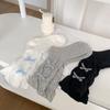 Meias Empilhadas de Meia-cança Lisa com Renda e Laço Pequeno de Xadrez Estilo Ins Sul-coreano para Crianças Meias Lolita Fofas