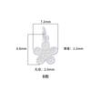 Colgante de flor de durazno de la suerte de Seiko en plata de ley S925 con diseño de paz y plata lisa, pulsera DIY, accesorios para colgantes de pulsera