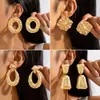 Brincos Europeus e Americanos Transfronteiriços Retrô em Forma de Gota Plissados, Brincos Geométricos Ovais Triangulares Elegantes e de Alta Qualidade para Mulheres