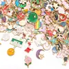 Set Mixto de 20/30/50 Colgantes de Aleación con Goteo de Aceite, Accesorios de Joyería Hechos a Mano, Llaveros, Aretes, Collares, Colgantes