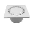 Ralo de Piso Anti-Odor em PVC-U para Telhado, Varanda, Máquina de Lavar, Quadrado, Armadilha de Água da Chuva, Tampa Respirável, Tubos de Vedação Respiráveis