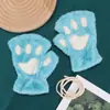 Guantes de Peluche de Capibara Lindos para Mujer, Cubierta Plegable de Medio Dedo para Invierno, Compatibles con Pantalla Táctil, Cálidos y Gruesos, para Estudiantes y Ciclismo, a Prueba de Frío