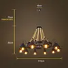 Lustre vintage estilo country americano, luz para sala de estar, design com contas de madeira envelhecida, luz de vela estilo francês para quarto e sala de jantar, iluminação decorativa para pousadas