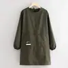 Delantal de cocina estilo francés, de manga larga, para uso doméstico, catering y trabajo; ropa de trabajo resistente al agua; adecuado para floristas y panaderos; se puede personalizar con diseños impresos