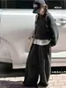 Conjunto de Niña 2026 Otoño Nuevo Estilo: Sudadera con Media Cremallera y Pantalones de Pierna Ancha para Niños de Talla Mediana a Grande, Ropa Deportiva Estilo Coreano, Ropa de Tejido para Niños