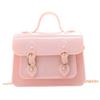 [Liquidação em Estoque] Bolsa de Gelatina de Verão com Fecho Magnético, Bolsa de Mão Estilo Fresco, Bolsa Cambridge, Bolsa de Ombro Texturizada Casual para Crianças