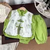Conjuntos de Verano para Niños y Niñas, Elegante Ropa Infantil de Moda Estilo Chino Traje Tang Hanfu Moderno Conjunto de Dos Piezas de Celebridad de Internet