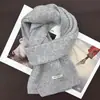 Novo Cachecol de Lã Mesclada Tricotado de Cor Pura para Mulheres no Outono e Inverno Estilo Coreano Quente e Confortável Proteção para o Pescoço Cachecol de Lã