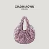 Bolsa de Lona con Cordón, Plisada, de Lunares, Estilo Coreano 2026, Fresca y Exquisita, de Moda y Tendencia, Bolso de Mano para Mujer de Nicho, Modelo Nuevo para el Trayecto